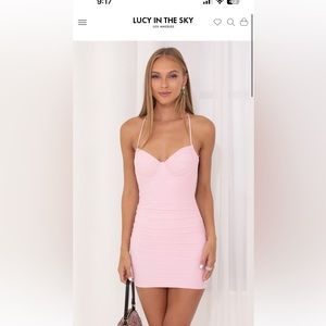 size M baby pink dress